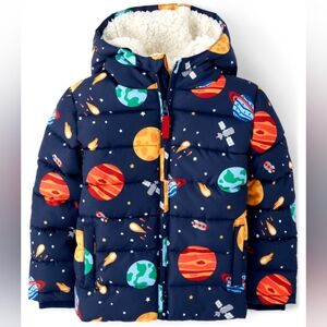 Gymboree boys solar system space puffer coat